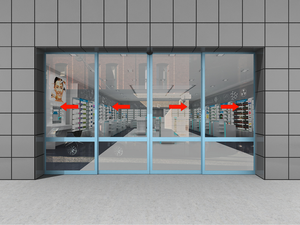 Teleskopik eshik (ikki tomonlama)